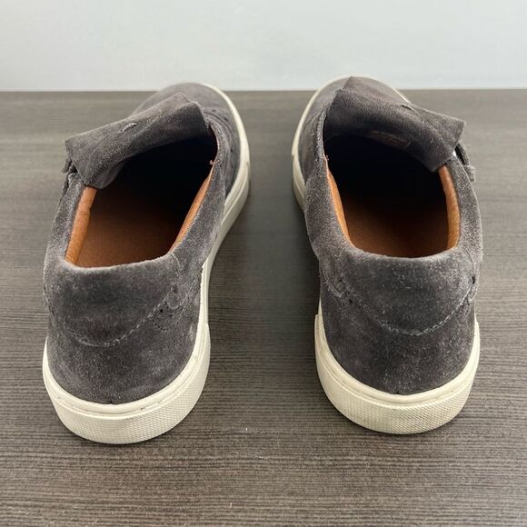 Frye Gemma Kiltie Women's Size 6 Suede Leather Slip-On Color Smoke Gray - Picture 6 of 12